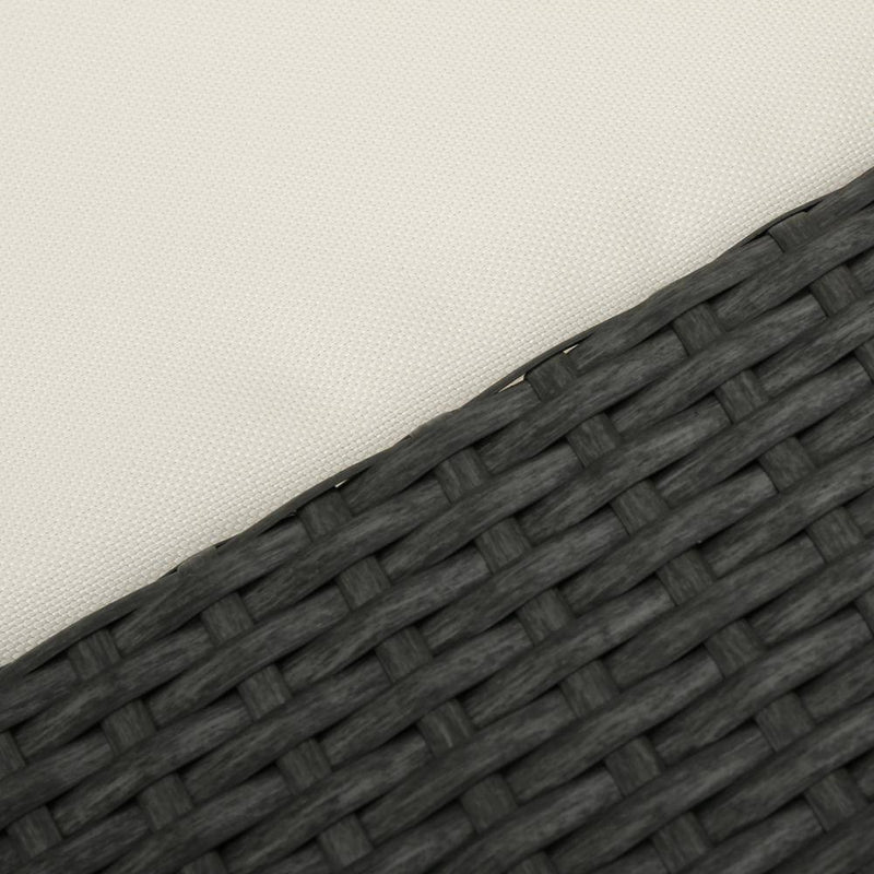 8-Piece Wicker Outdoor Patio Sectional Seating Set with White Cushions